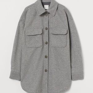 Grey shacket jacket